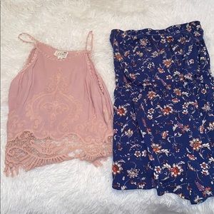 SUMMER FLORAL ROMPER AND SHIRT BUNDLE